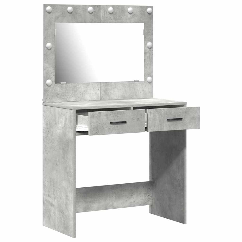 Schminktisch Beton Grau 78,5 x 41 x 135 cm Holzwerkstoff