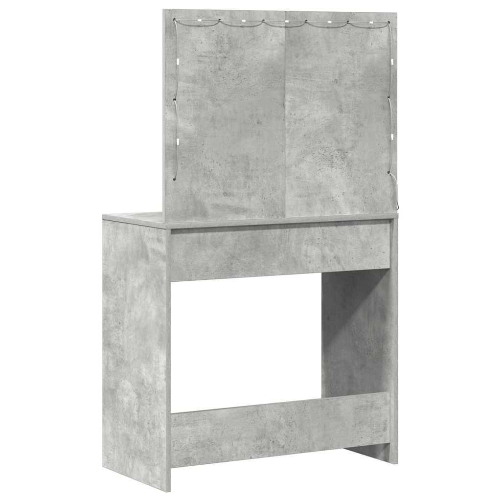 Schminktisch Beton Grau 78,5 x 41 x 135 cm Holzwerkstoff