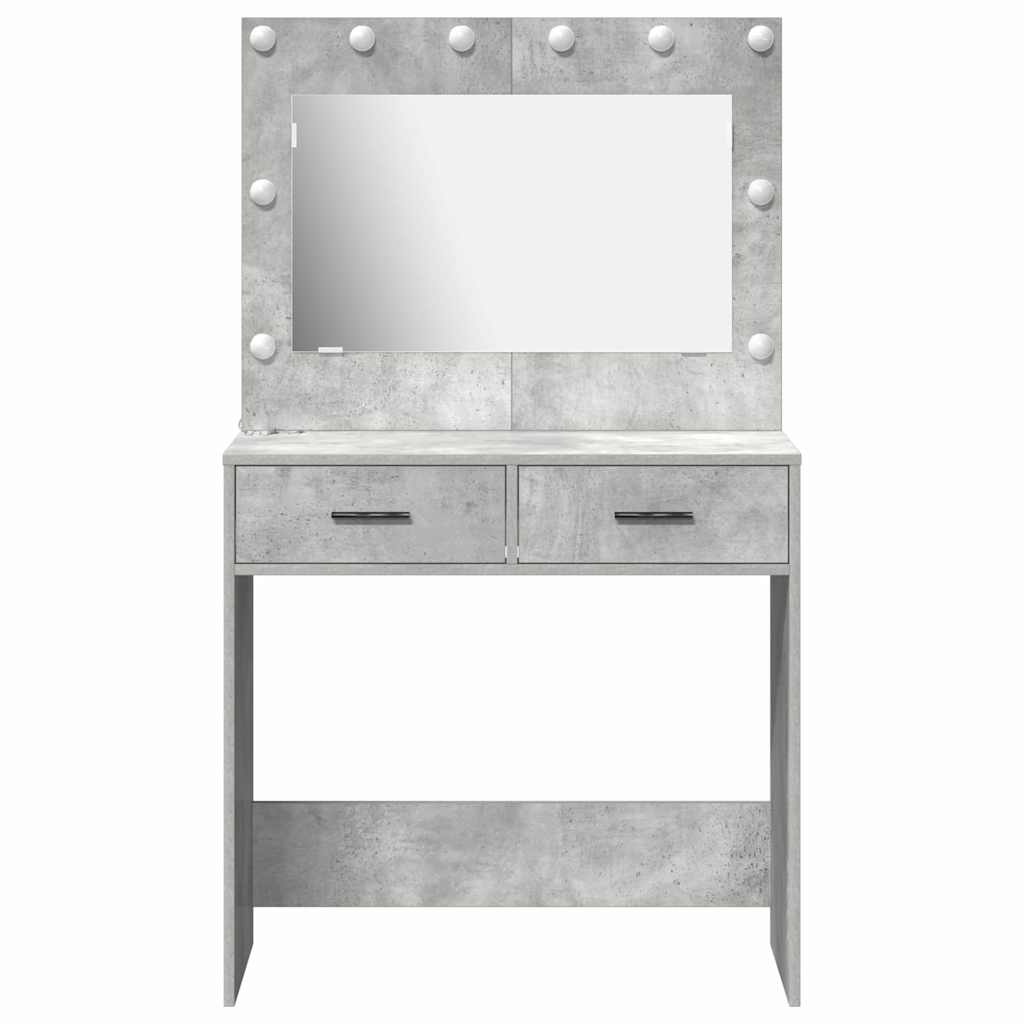 Schminktisch Beton Grau 78,5 x 41 x 135 cm Holzwerkstoff