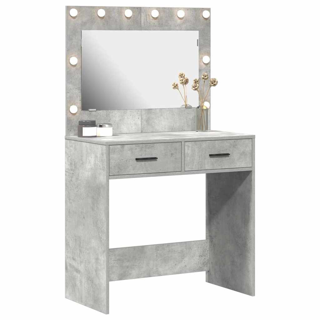 Schminktisch Beton Grau 78,5 x 41 x 135 cm Holzwerkstoff