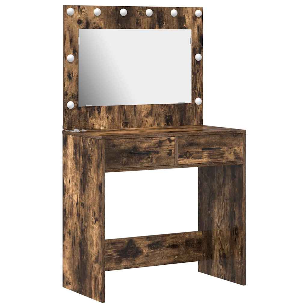 Schminktisch Geräucherte Eiche 78,5 x 41 x 135 cm Holzwerkstoff
