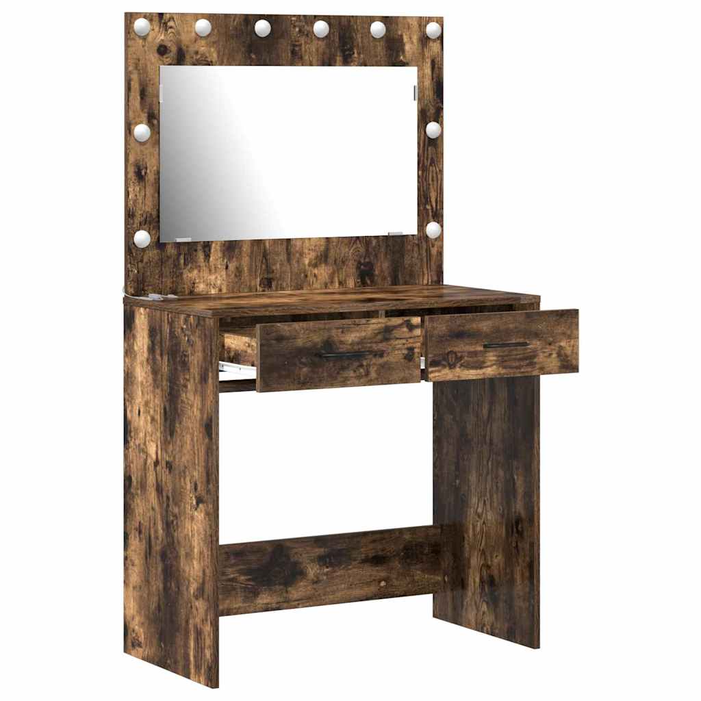 Schminktisch Geräucherte Eiche 78,5 x 41 x 135 cm Holzwerkstoff