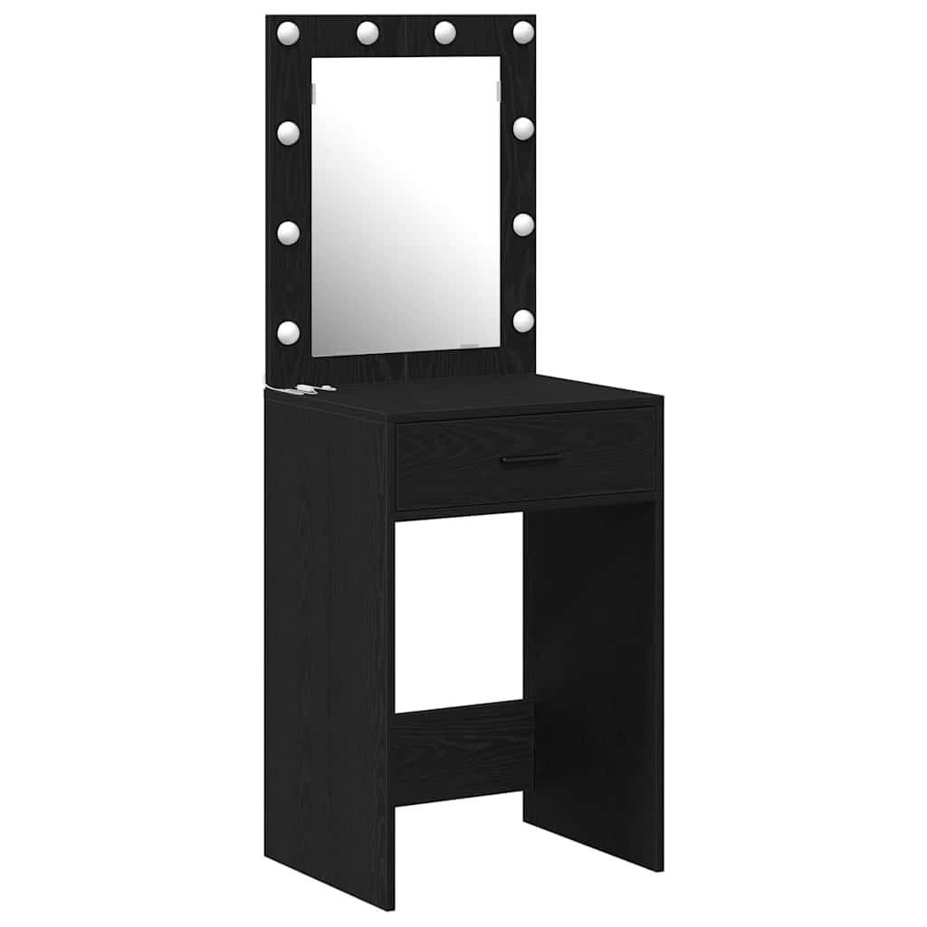 Schminktisch Schwarz Eichen-Optik 50 x 41 x 135 cm