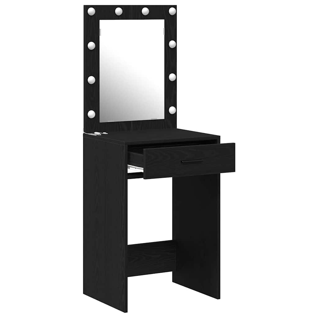 Schminktisch Schwarz Eichen-Optik 50 x 41 x 135 cm