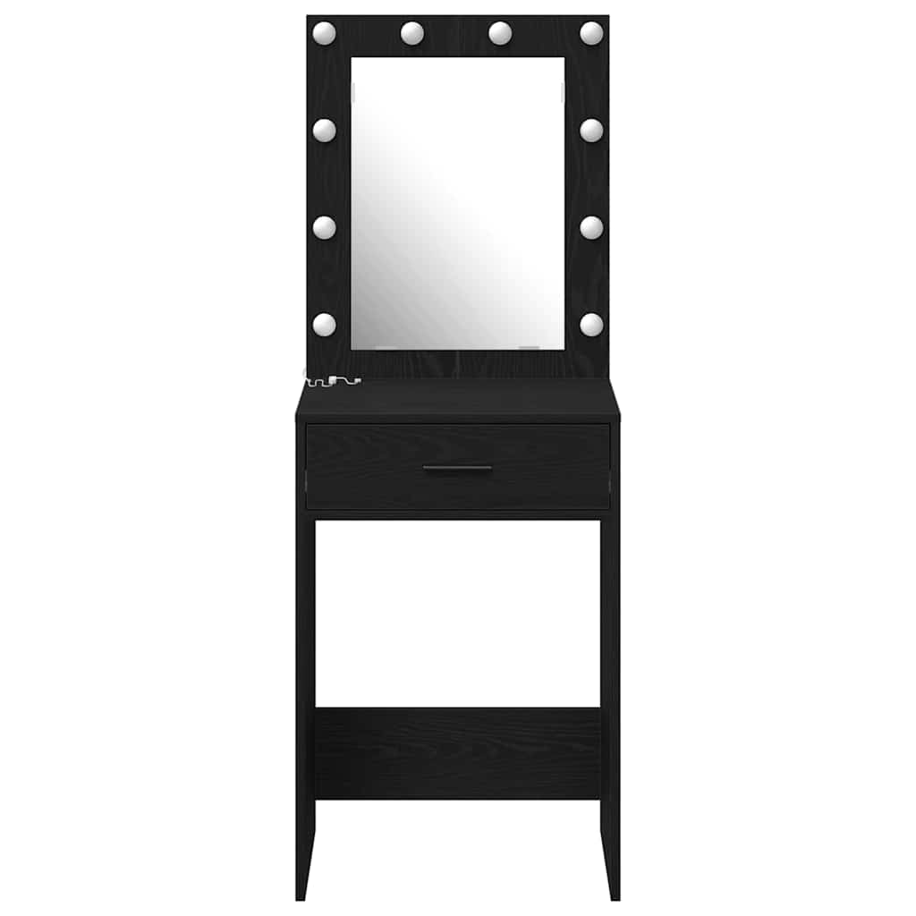 Schminktisch Schwarz Eichen-Optik 50 x 41 x 135 cm