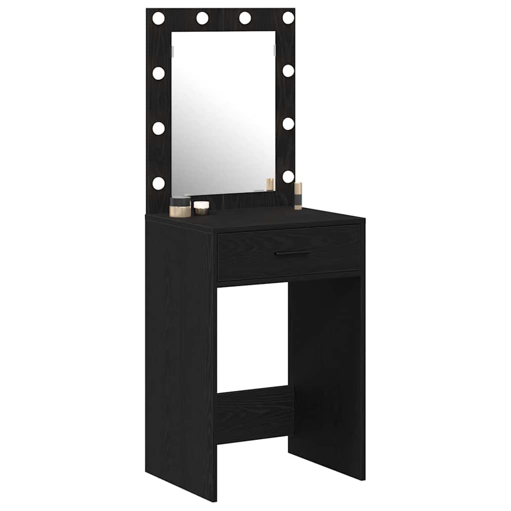Schminktisch Schwarz Eichen-Optik 50 x 41 x 135 cm