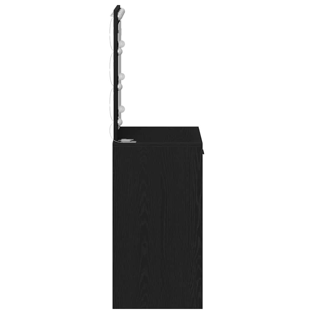 Schminktisch Schwarz Eichen-Optik 50 x 41 x 135 cm