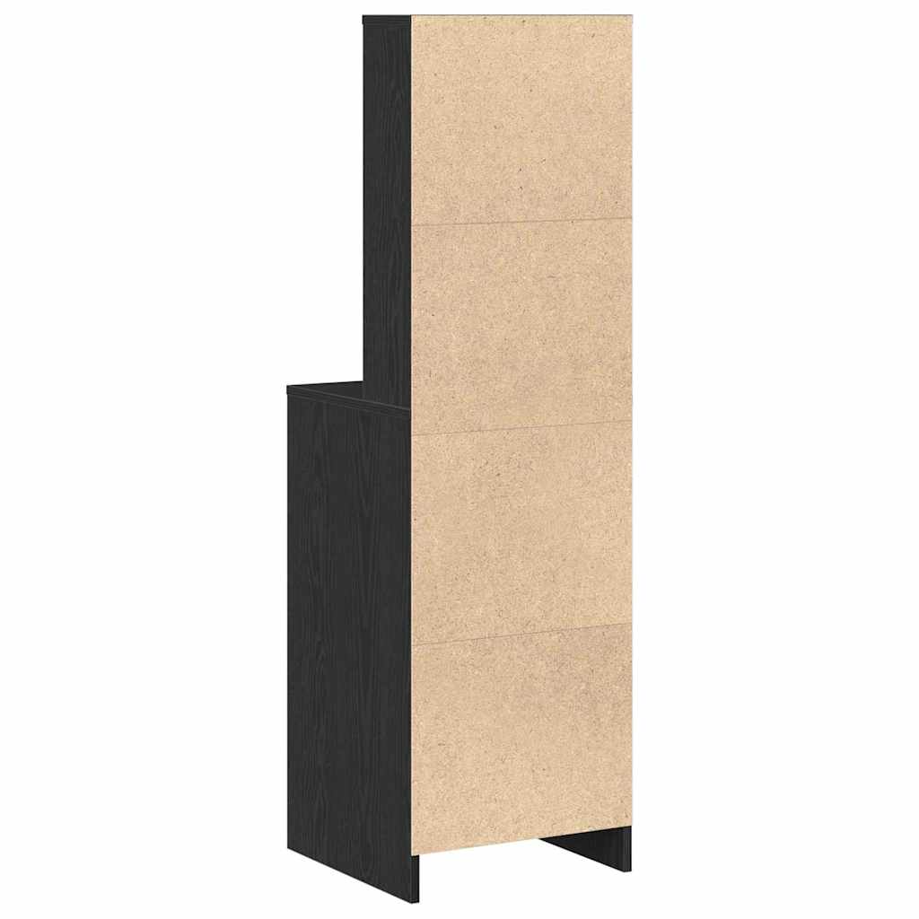 Hochboard Schwarz Eichen-Optik 40 x 41 x 135 cm Holzwerkstoff