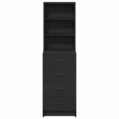 Hochboard Schwarz Eichen-Optik 40 x 41 x 135 cm Holzwerkstoff