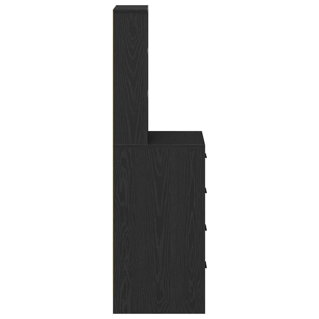 Hochboard Schwarz Eichen-Optik 40 x 41 x 135 cm Holzwerkstoff