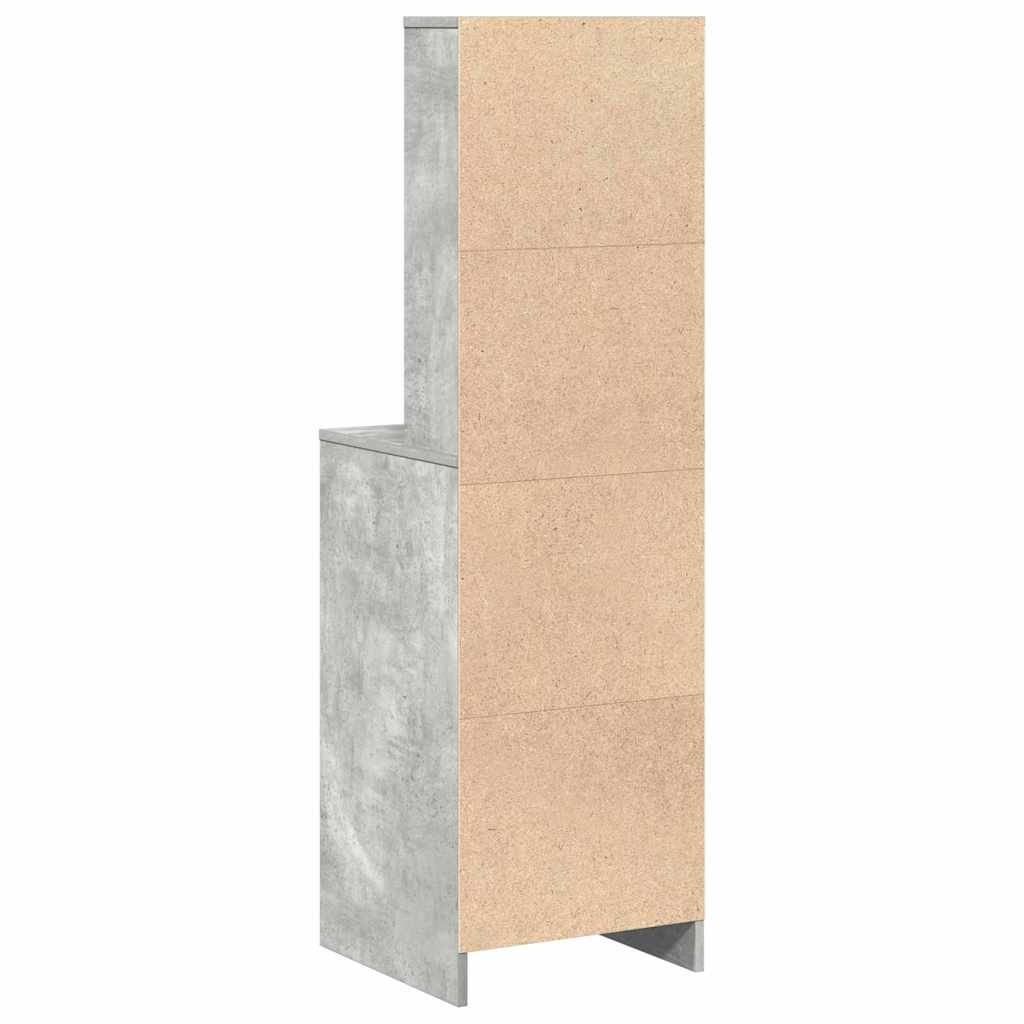 Hochboard Betongrau 40 x 41 x 135 cm Holzwerkstoff