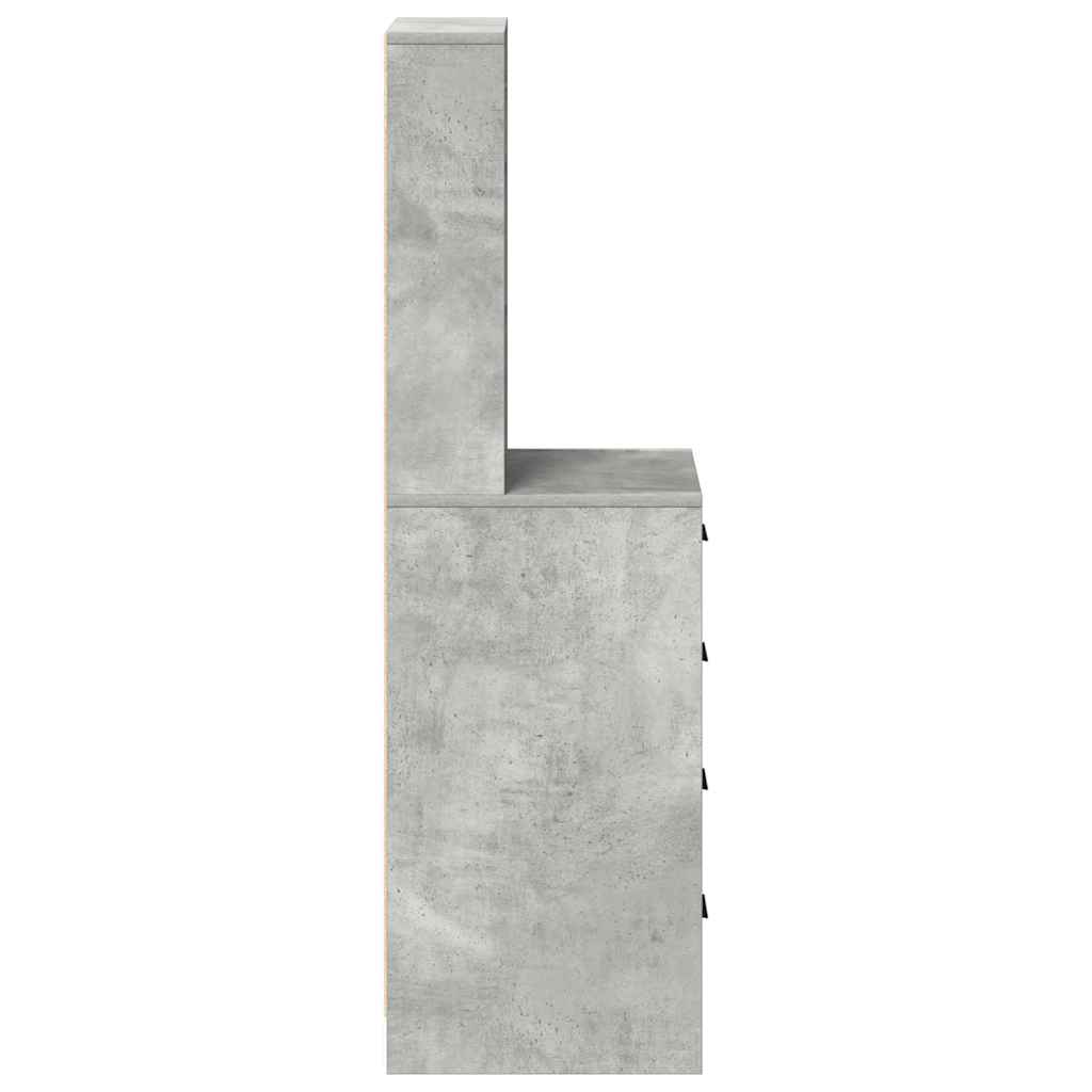 Hochboard Betongrau 40 x 41 x 135 cm Holzwerkstoff