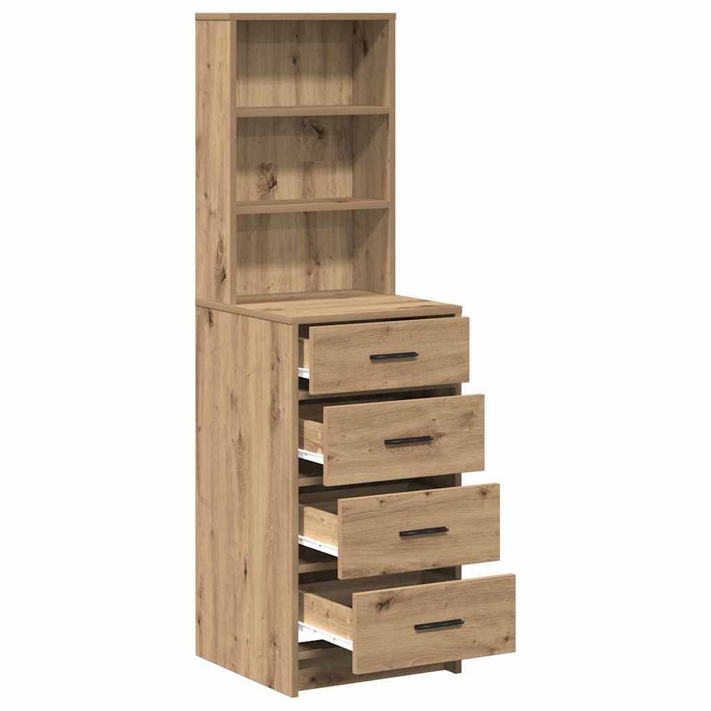 Hochboard Artisan-Eiche 40 x 41 x 135 cm Holzwerkstoff