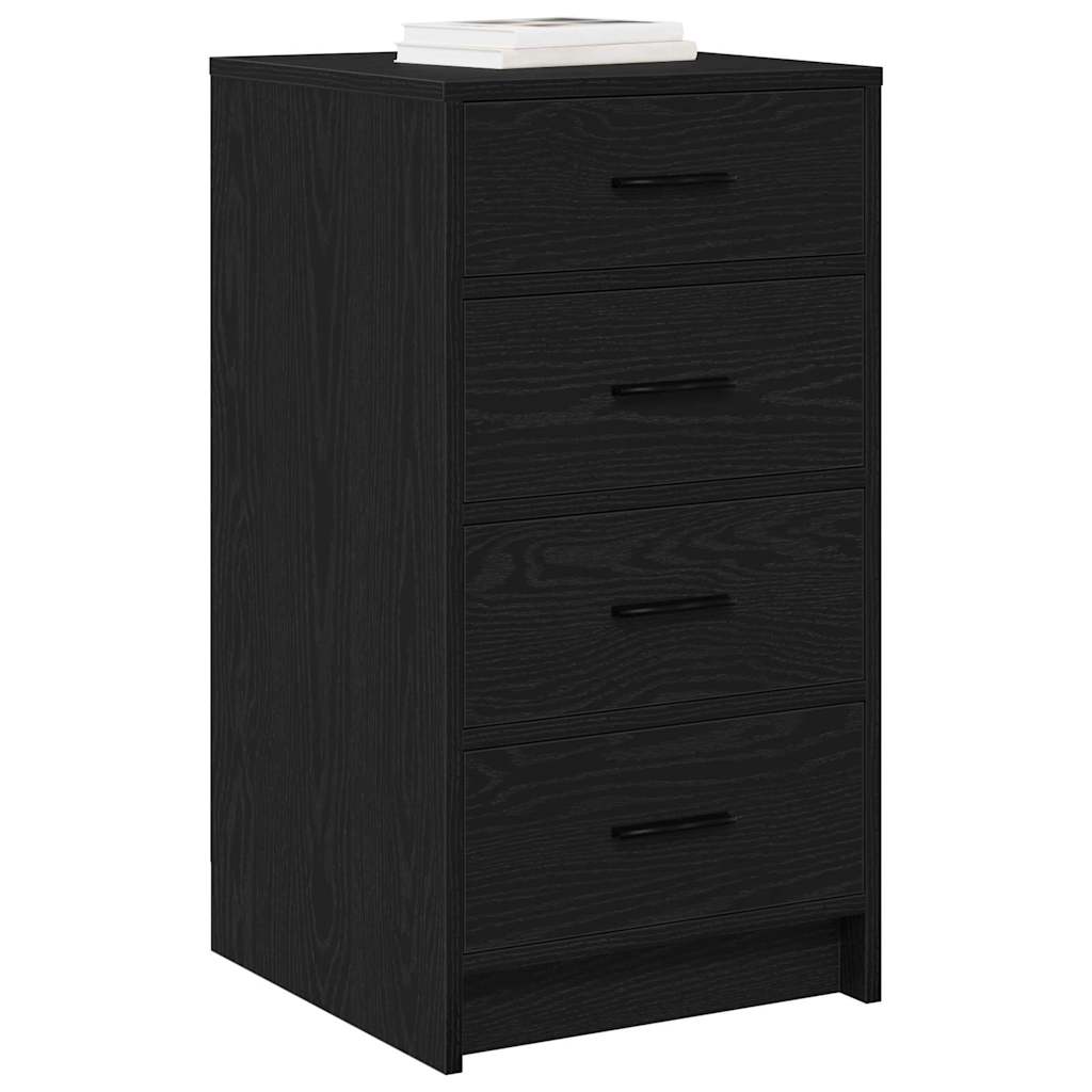 Sideboard Schwarz Eichen-Optik 40 x 41 x 75 cm Holzwerkstoff