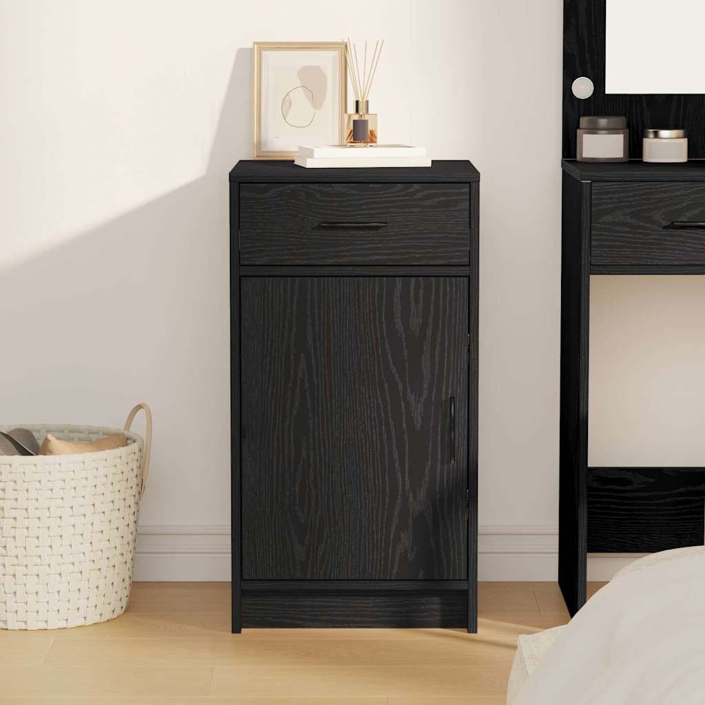 Sideboard Schwarz Eichen-Optik 40 x 40,5 x 75 cm Holzwerkstoff