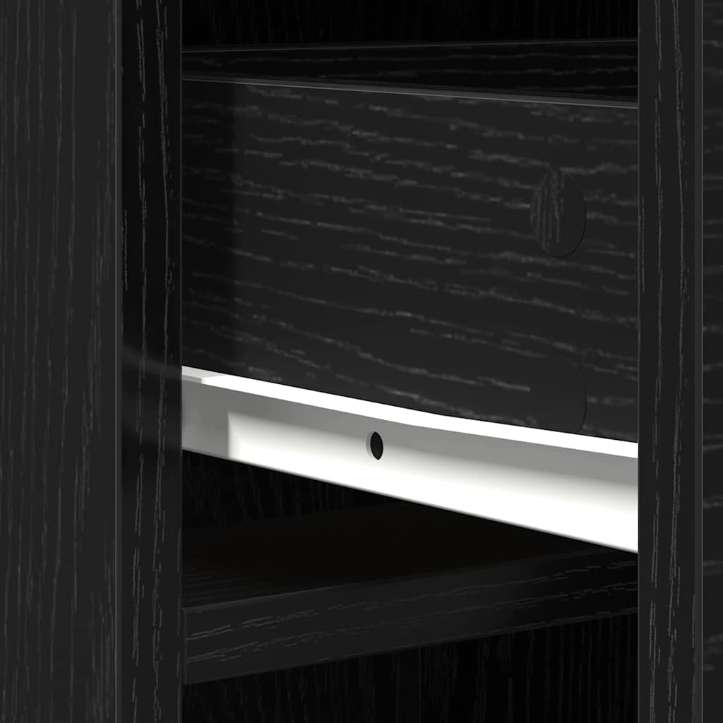 Highboard Schwarz Eichen-Optik 41 x 40 x 135 cm Holzwerkstoff
