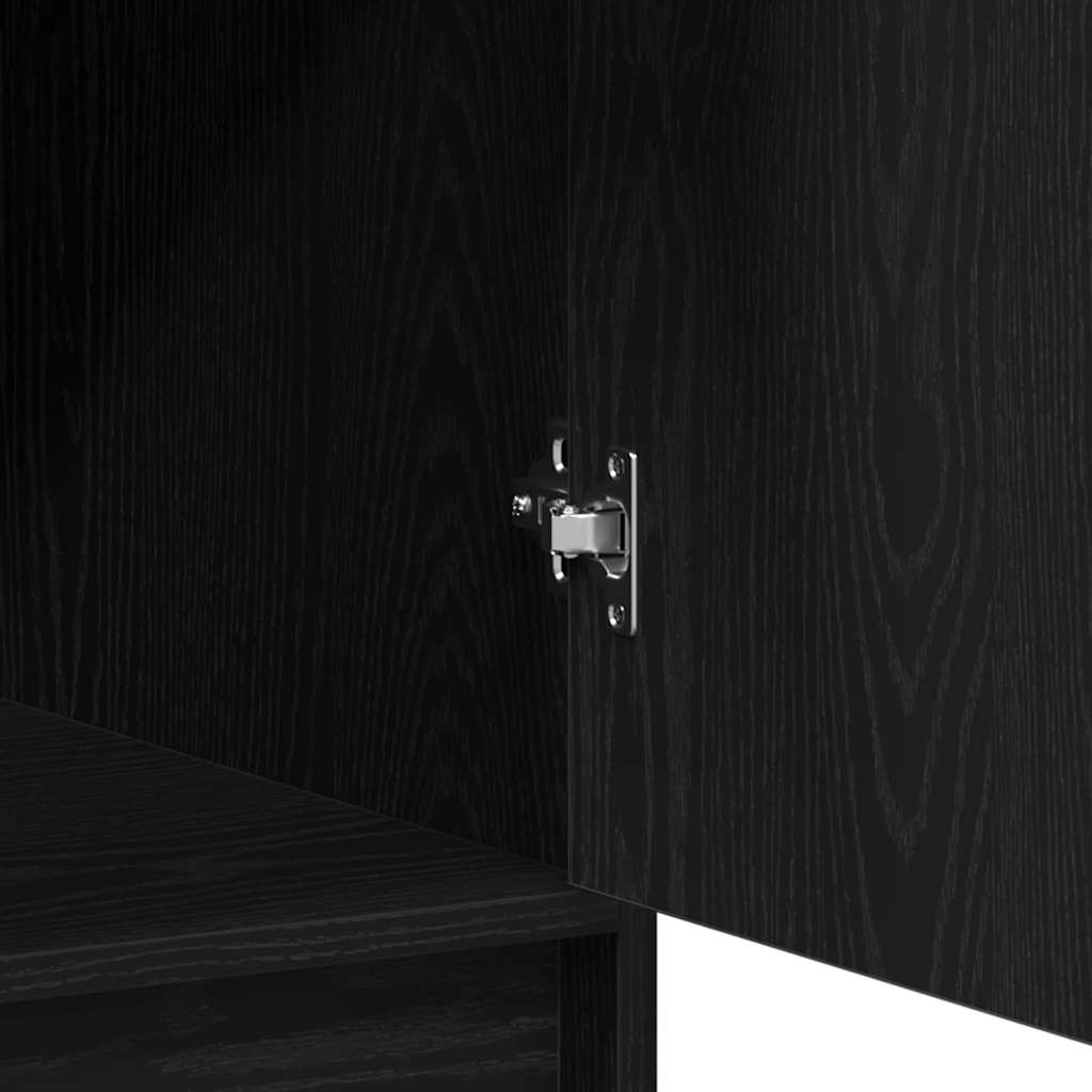 Highboard Schwarz Eichen-Optik 41 x 40 x 135 cm Holzwerkstoff