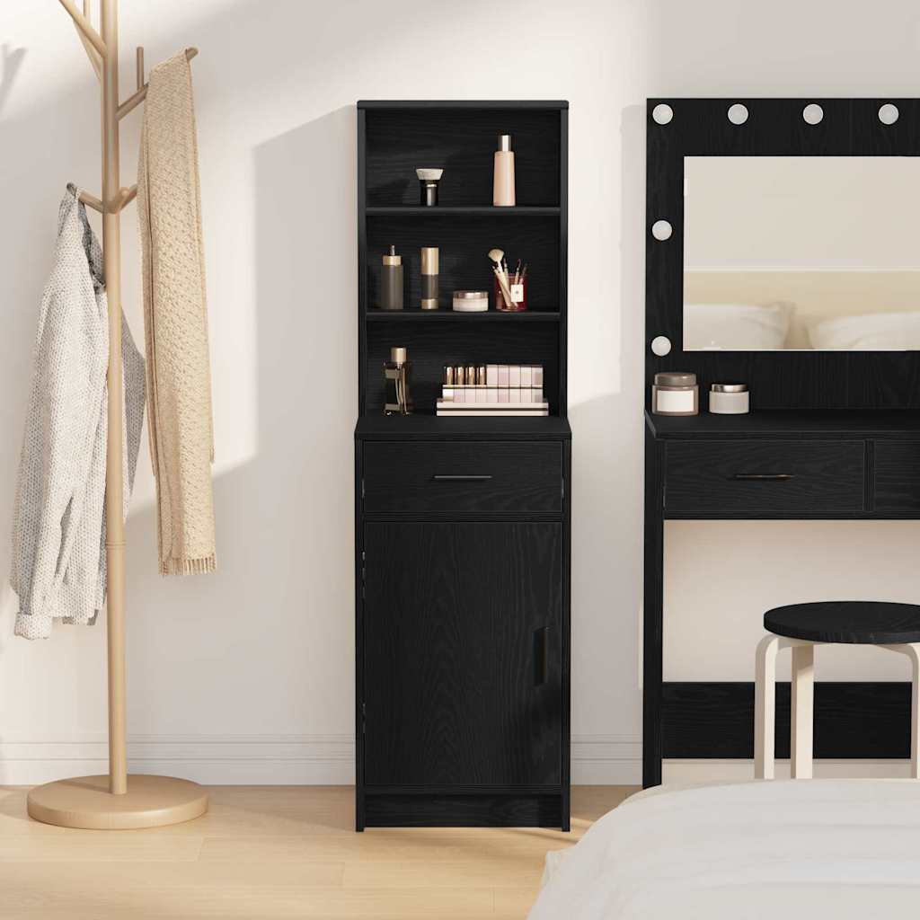 Highboard Schwarz Eichen-Optik 41 x 40 x 135 cm Holzwerkstoff
