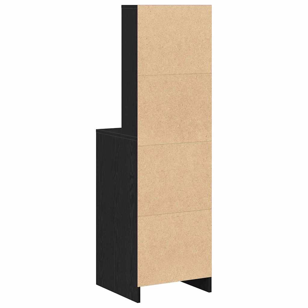 Highboard Schwarz Eichen-Optik 41 x 40 x 135 cm Holzwerkstoff
