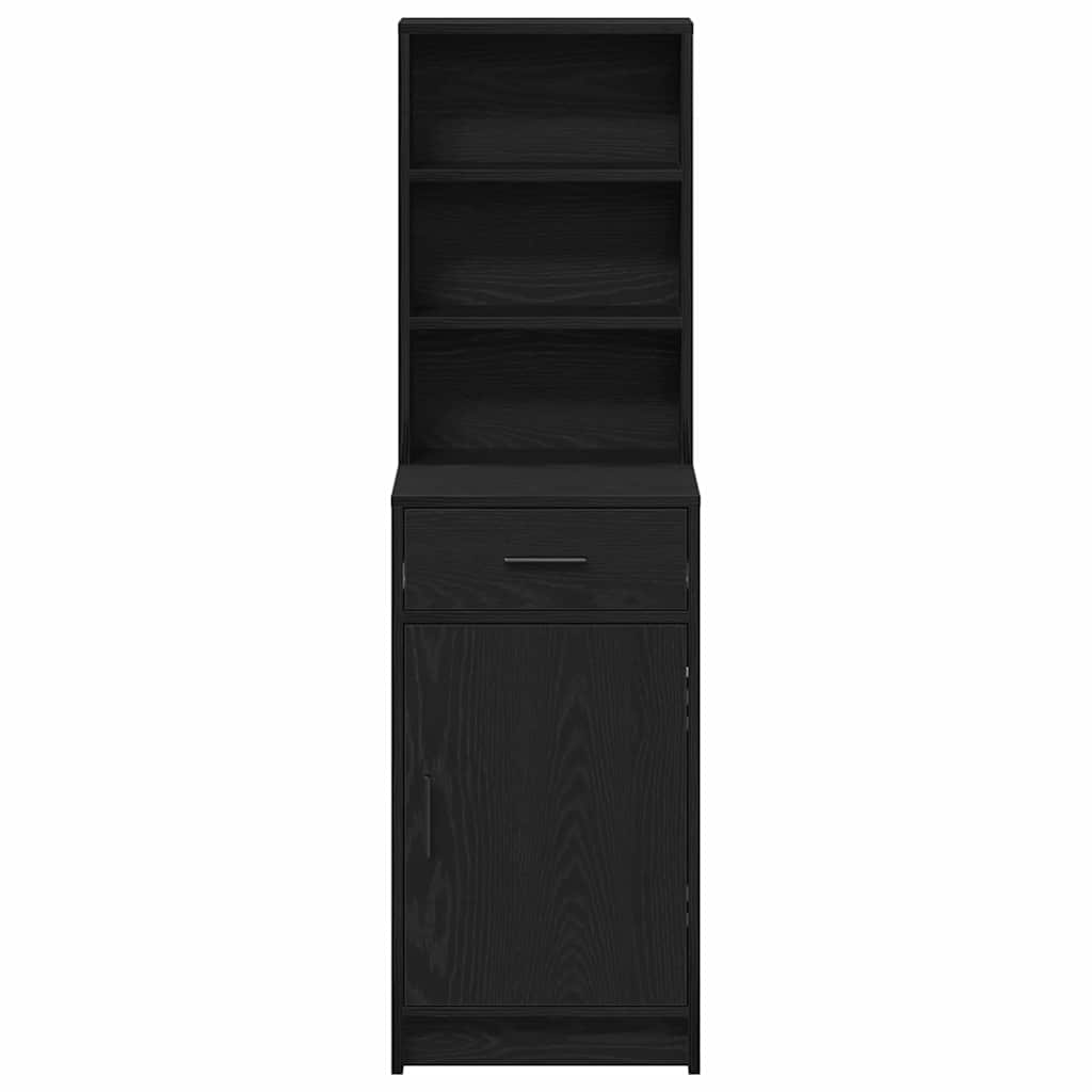 Highboard Schwarz Eichen-Optik 41 x 40 x 135 cm Holzwerkstoff