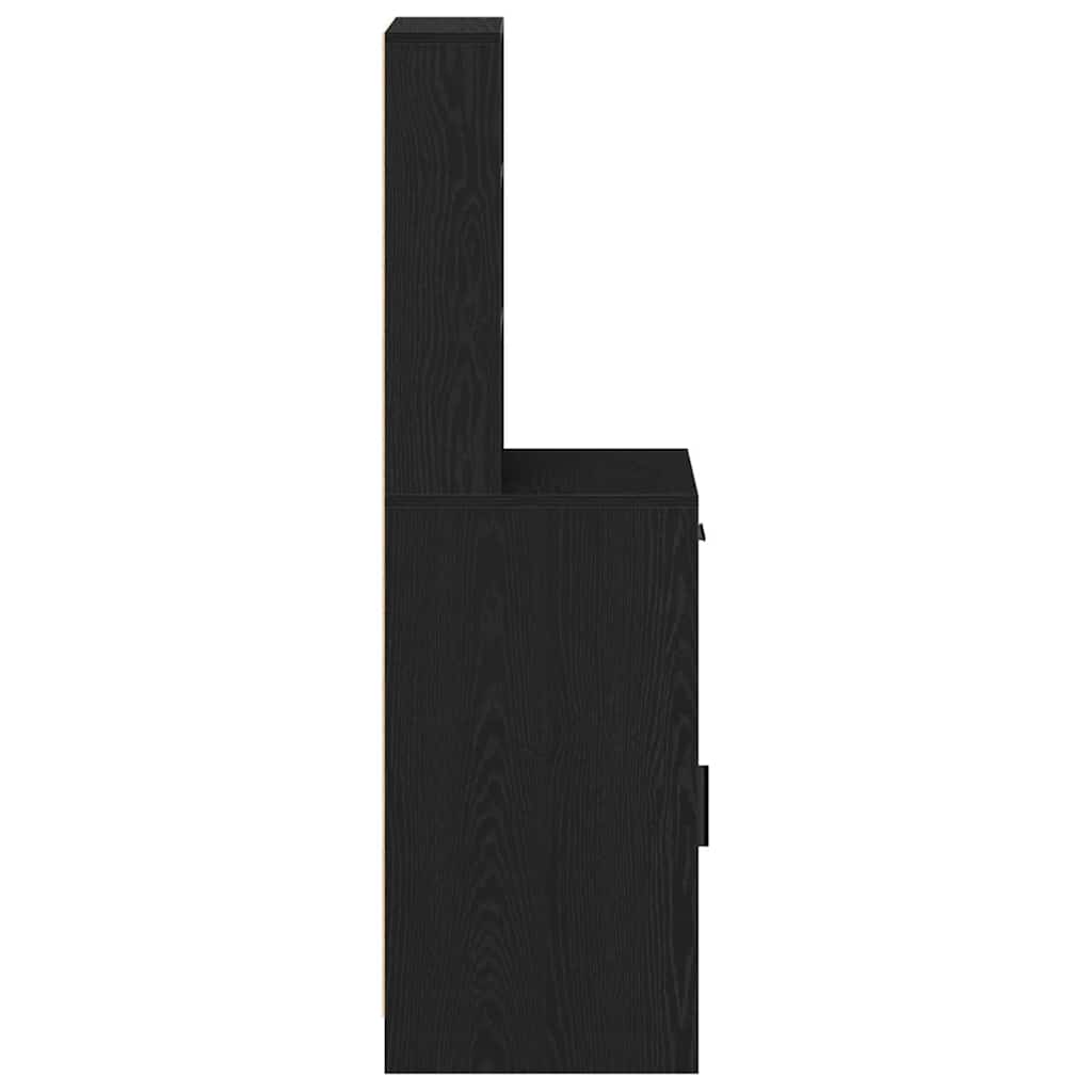 Highboard Schwarz Eichen-Optik 41 x 40 x 135 cm Holzwerkstoff
