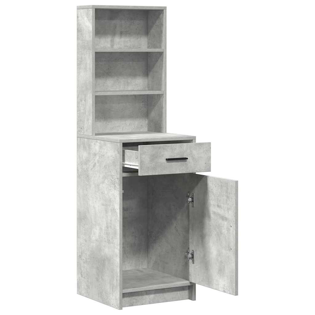 Highboard Beton Grau 41 x 40 x 135 cm Holzwerkstoff
