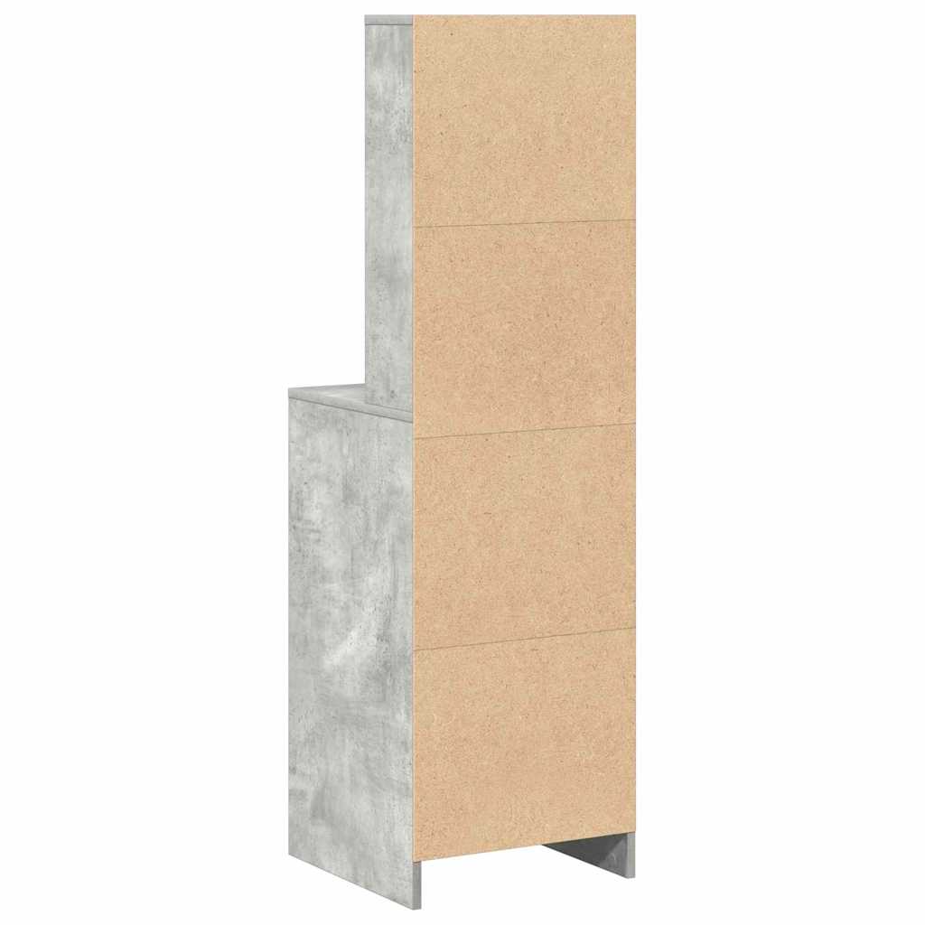 Highboard Beton Grau 41 x 40 x 135 cm Holzwerkstoff