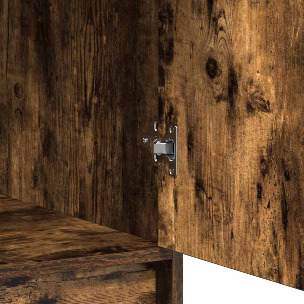 Highboard Geräucherte Eiche 41 x 40 x 135 cm Holzwerkstoff