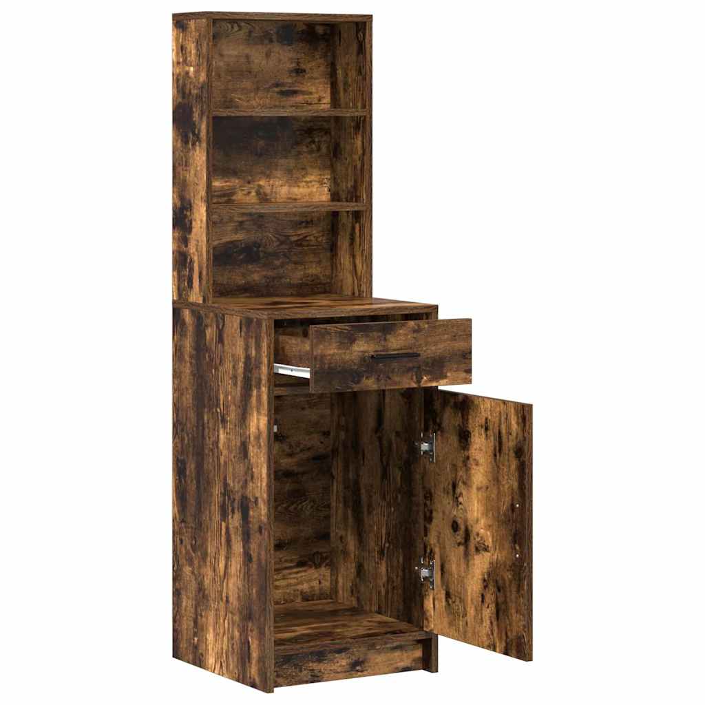 Highboard Geräucherte Eiche 41 x 40 x 135 cm Holzwerkstoff