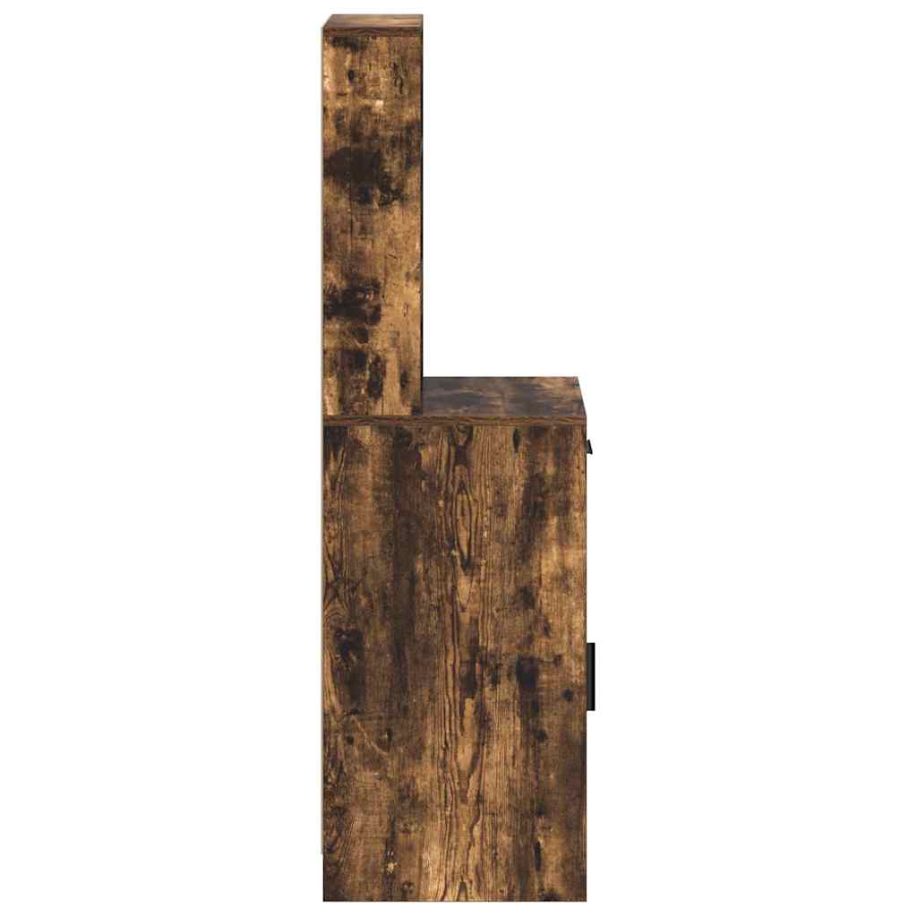 Highboard Geräucherte Eiche 41 x 40 x 135 cm Holzwerkstoff