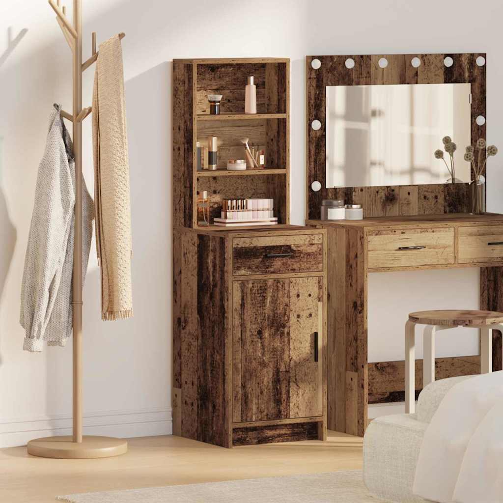 Highboard Altholz 41 x 40 x 135 cm Holzwerkstoff