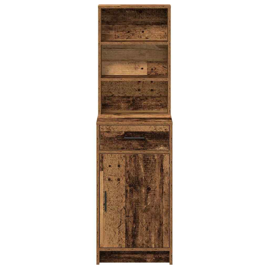 Highboard Altholz 41 x 40 x 135 cm Holzwerkstoff