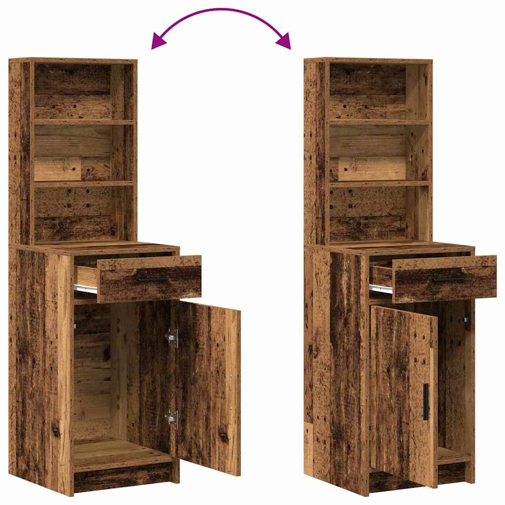 Highboard Altholz 41 x 40 x 135 cm Holzwerkstoff