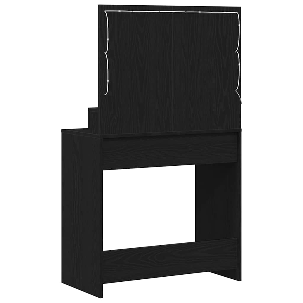 Schminktisch Schwarz Eichen-Optik 79 x 41 x 135 cm