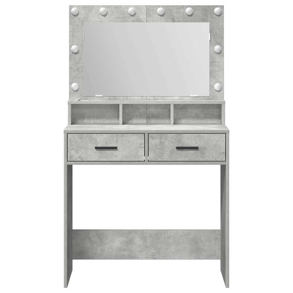 Schminktisch Beton Grau 79 x 41 x 135 cm Holzwerkstoff