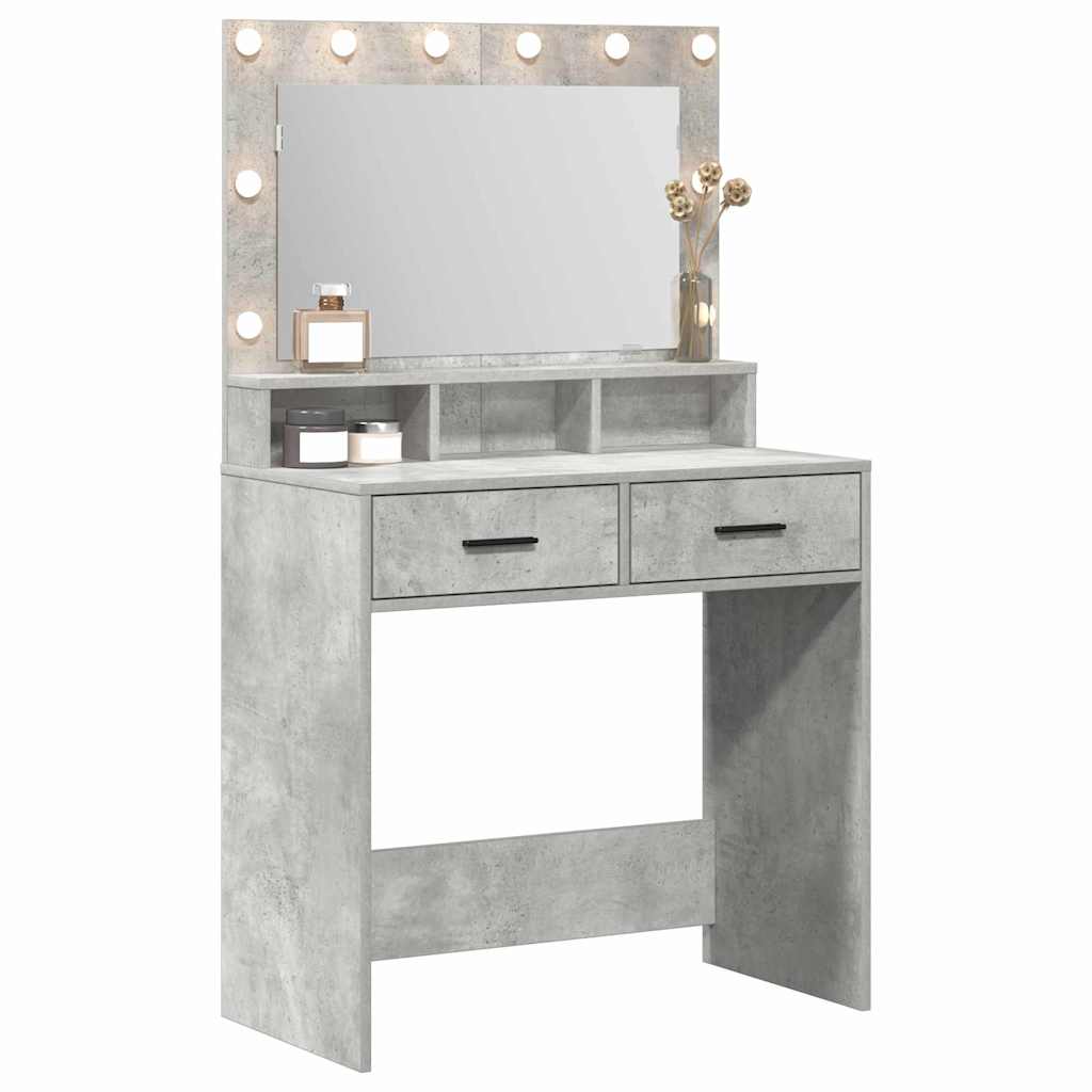 Schminktisch Beton Grau 79 x 41 x 135 cm Holzwerkstoff