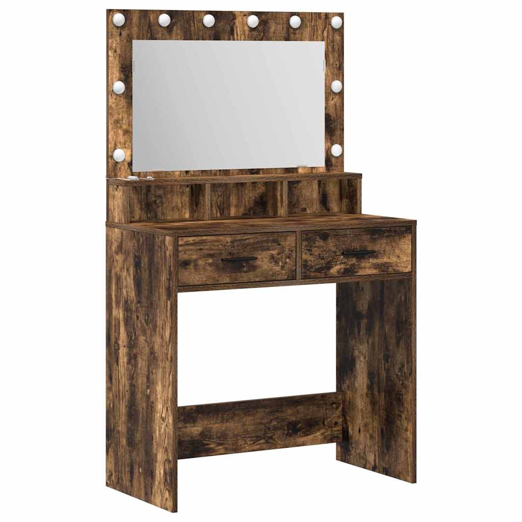 Schminktisch Geräucherte Eiche 79 x 41 x 135 cm Holzwerkstoff