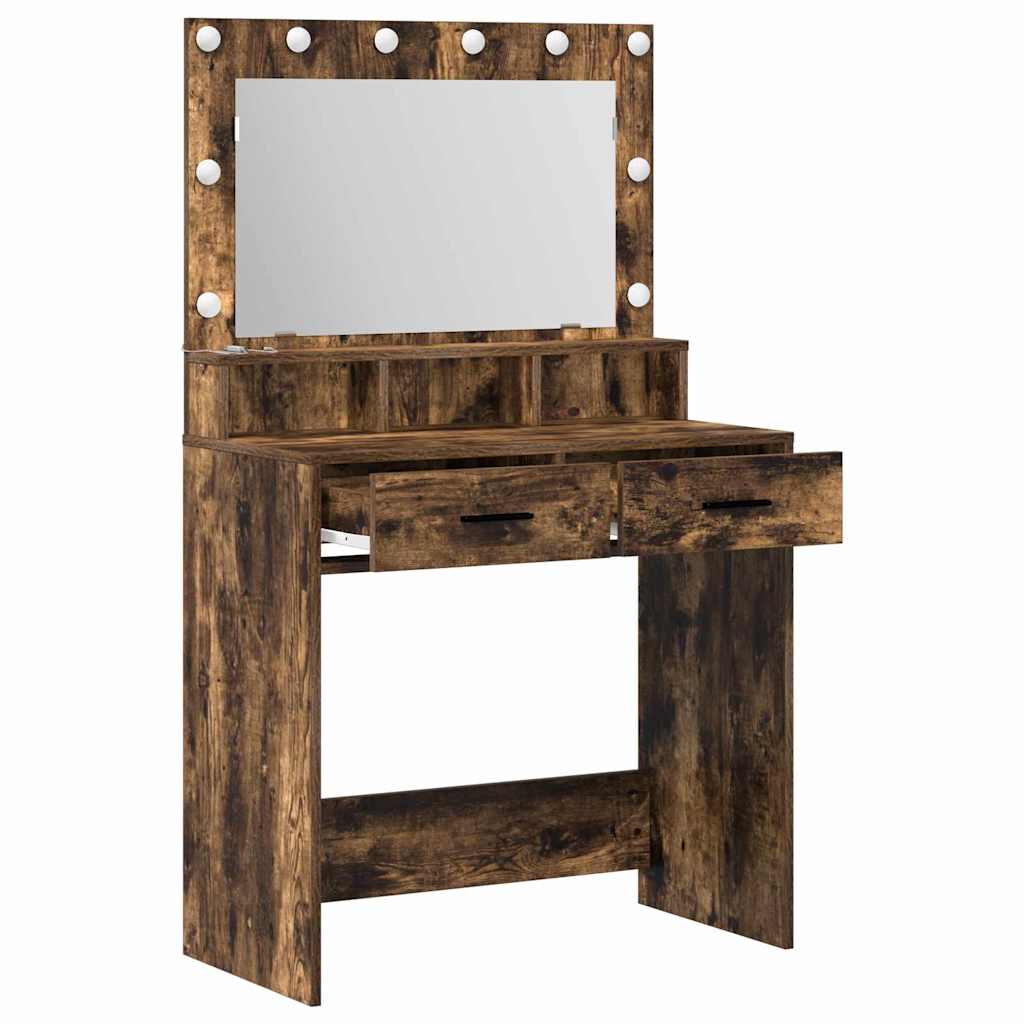 Schminktisch Geräucherte Eiche 79 x 41 x 135 cm Holzwerkstoff