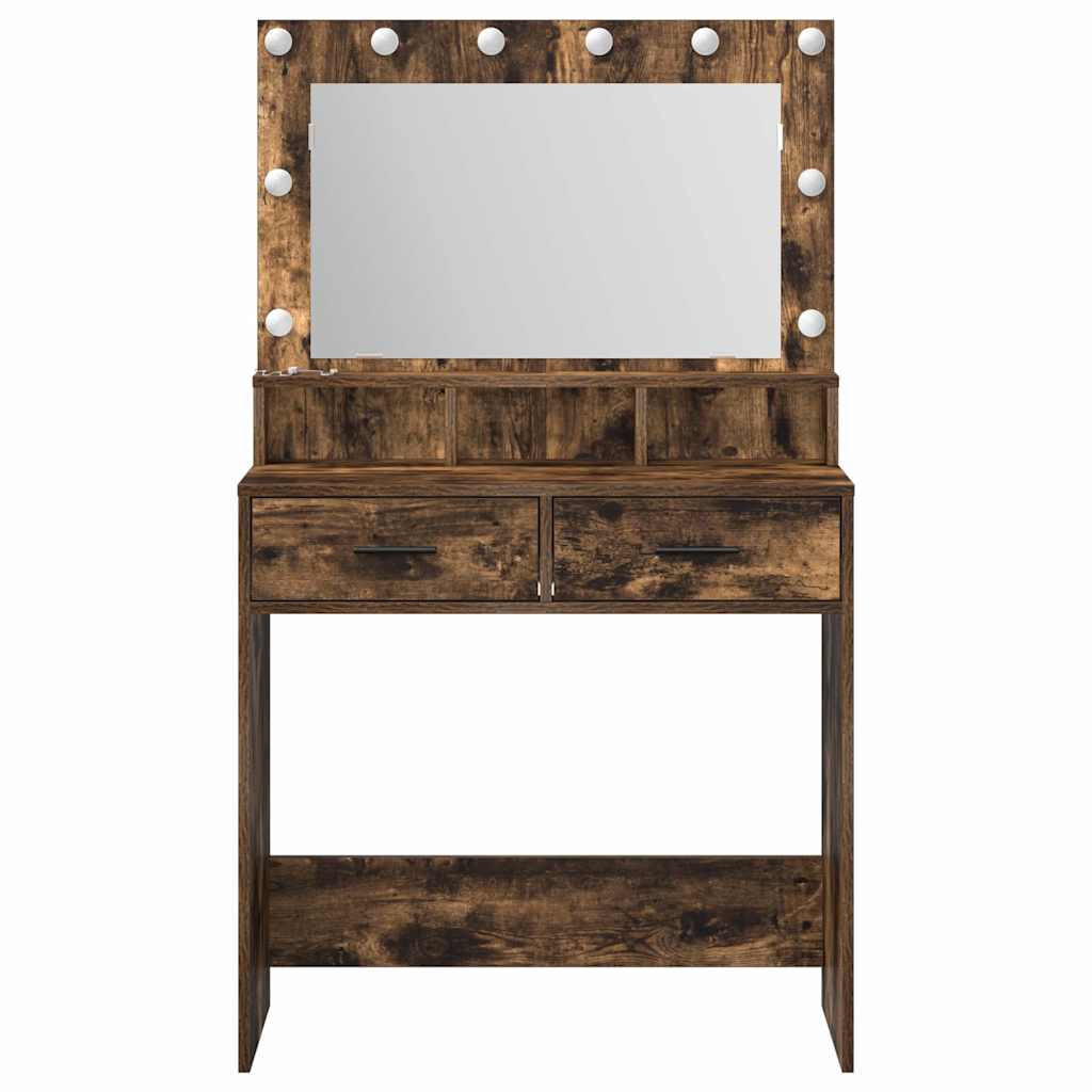 Schminktisch Geräucherte Eiche 79 x 41 x 135 cm Holzwerkstoff