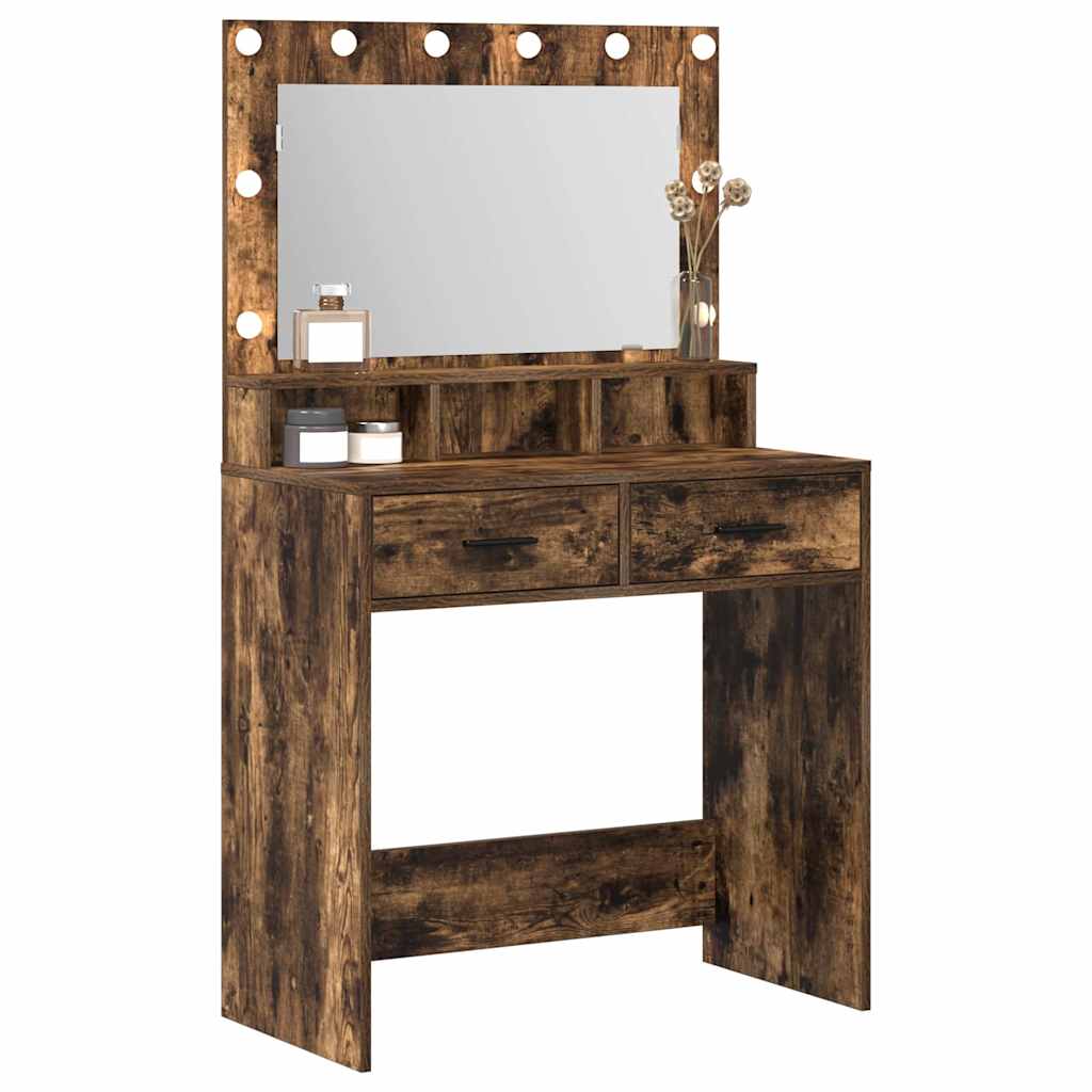 Schminktisch Geräucherte Eiche 79 x 41 x 135 cm Holzwerkstoff