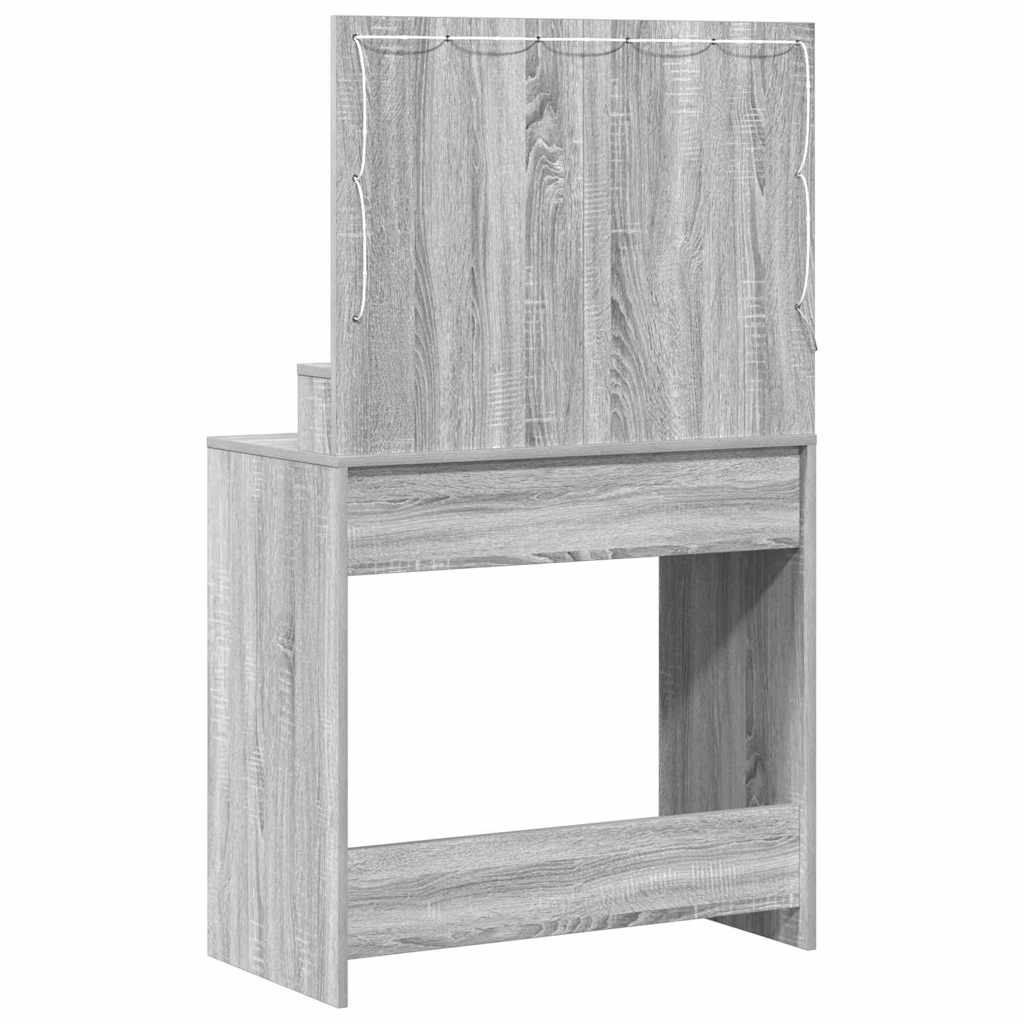 Schminktisch Graues Sonoma 79 x 41 x 135 cm Holzwerkstoff