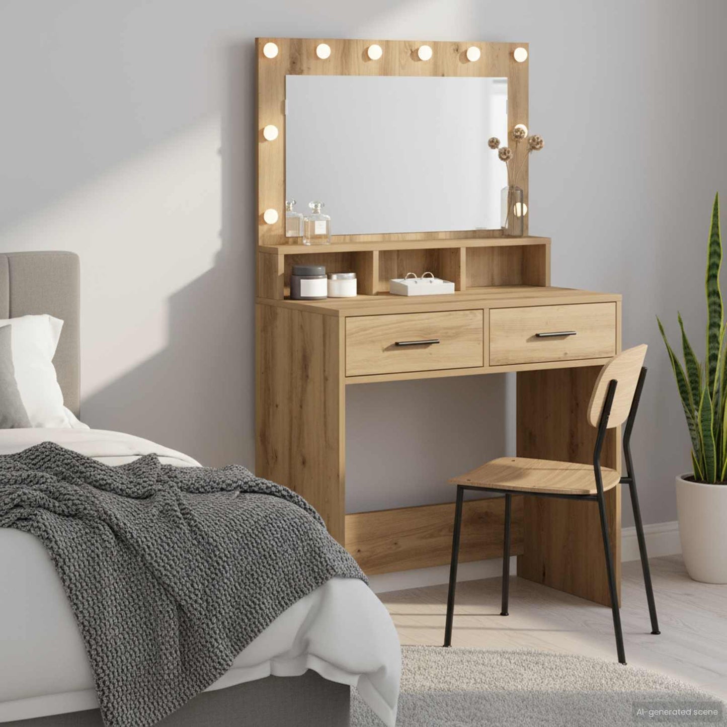 Schminktisch Artisan-Eiche 79 x 41 x 135 cm Holzwerkstoff