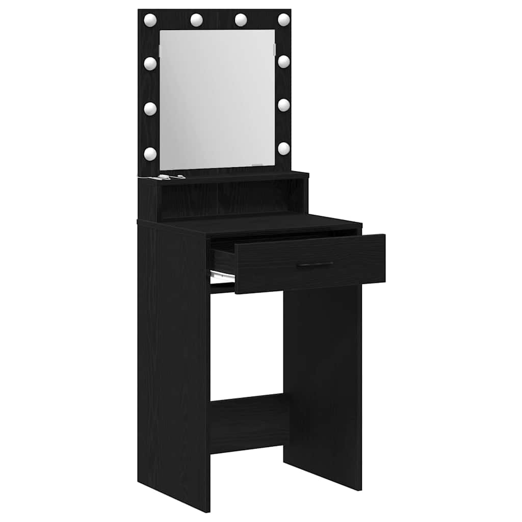 Schminktisch Schwarz Eichen-Optik 50 x 41 x 135 cm