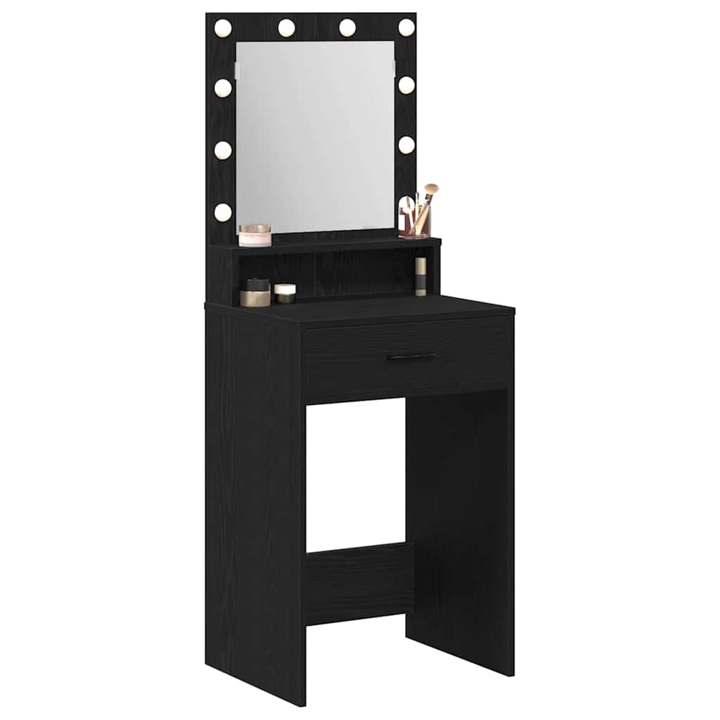 Schminktisch Schwarz Eichen-Optik 50 x 41 x 135 cm