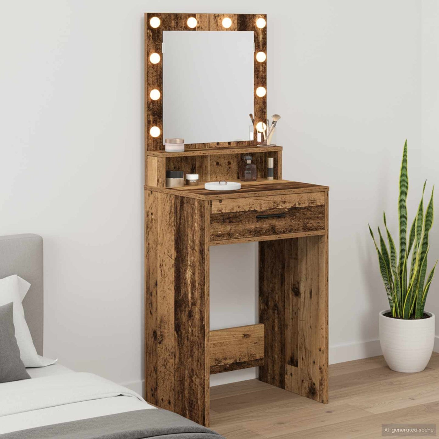 Schminktisch Altholz 50 x 41 x 135 cm Holzwerkstoff