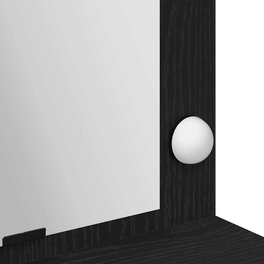 Schminktisch Schwarz Eichen-Optik 100 x 41 x 135 cm