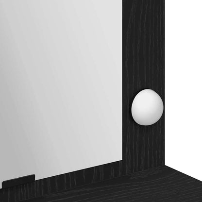 Schminktisch Schwarz Eichen-Optik 100 x 41 x 135 cm