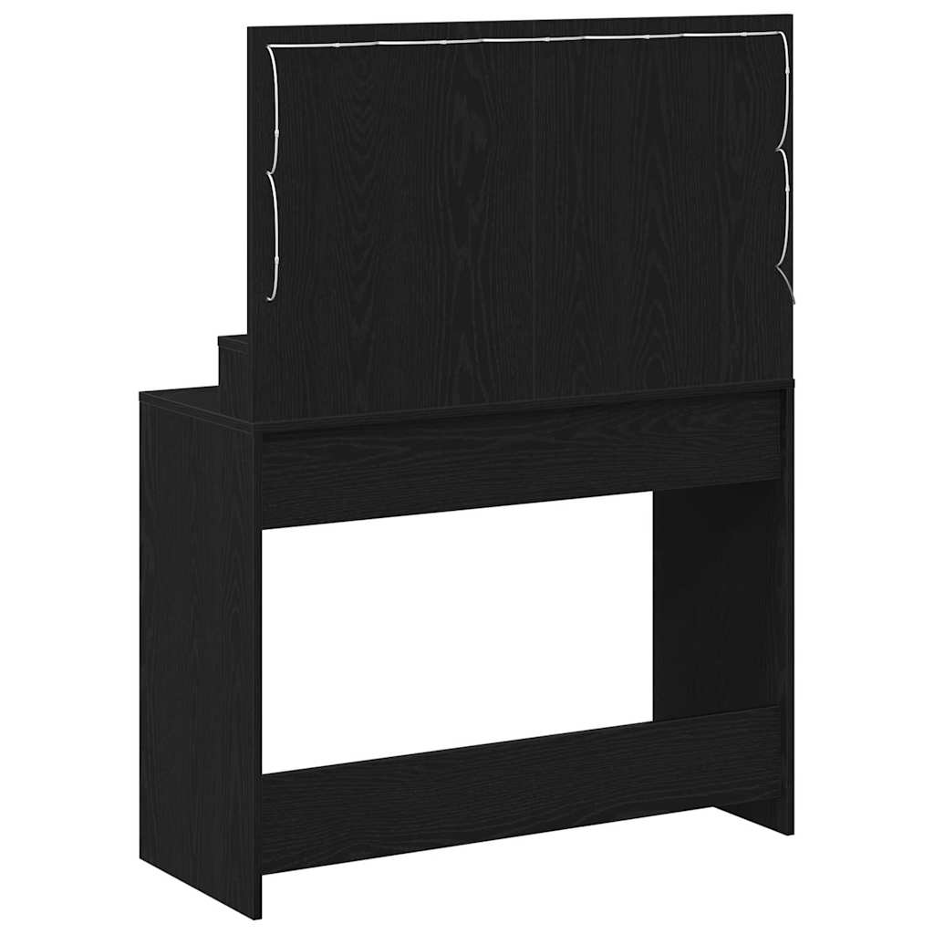 Schminktisch Schwarz Eichen-Optik 100 x 41 x 135 cm