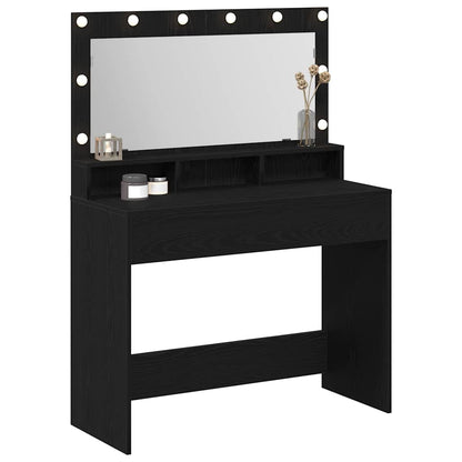 Schminktisch Schwarz Eichen-Optik 100 x 41 x 135 cm