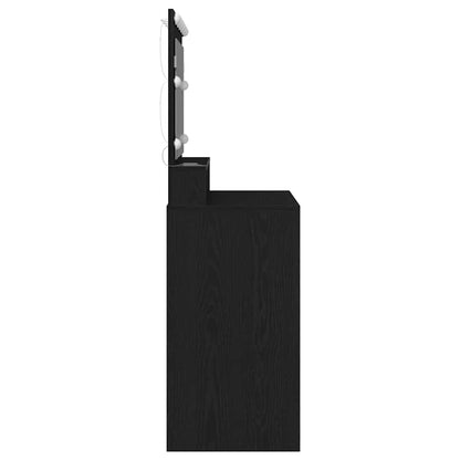 Schminktisch Schwarz Eichen-Optik 100 x 41 x 135 cm